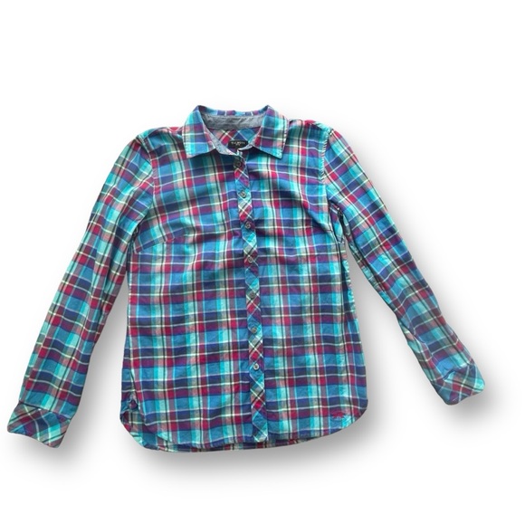 Bundle of 3 Talbots Blue Plaid Button-up Long Sleeve Cotton Shirts Women Petite - Picture 14 of 16